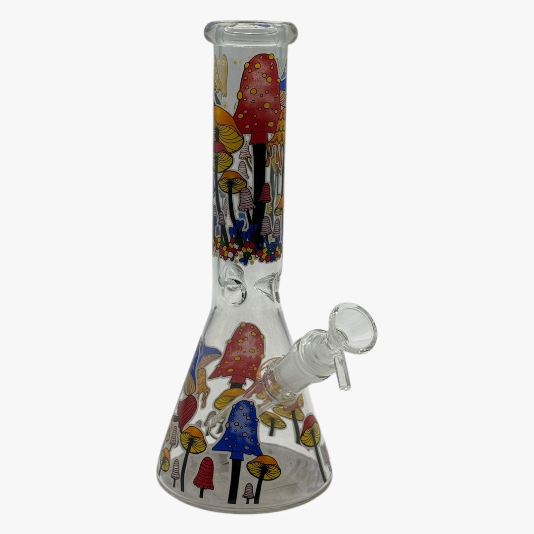 10" GLASS BONG LONG MUSHROOM PG1075