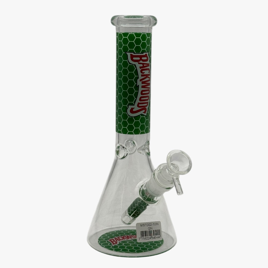 10" HONEYCOMB DECAL GLASS BONG MST002