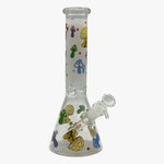 Load image into Gallery viewer, 10&quot; GLASS BONG MUSHROOMS STAR PG1047
