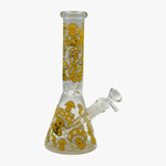 Load image into Gallery viewer, 10&quot; GLASS BONG HAPPY MUSHROOMS PG 1071
