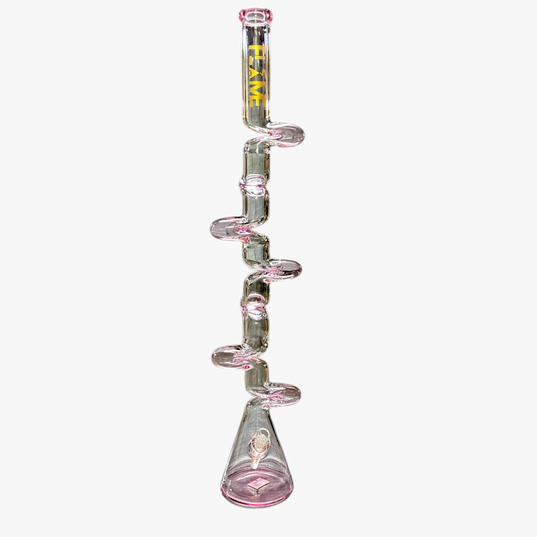 35" GLASS BONG ZIG ZAG 7MM