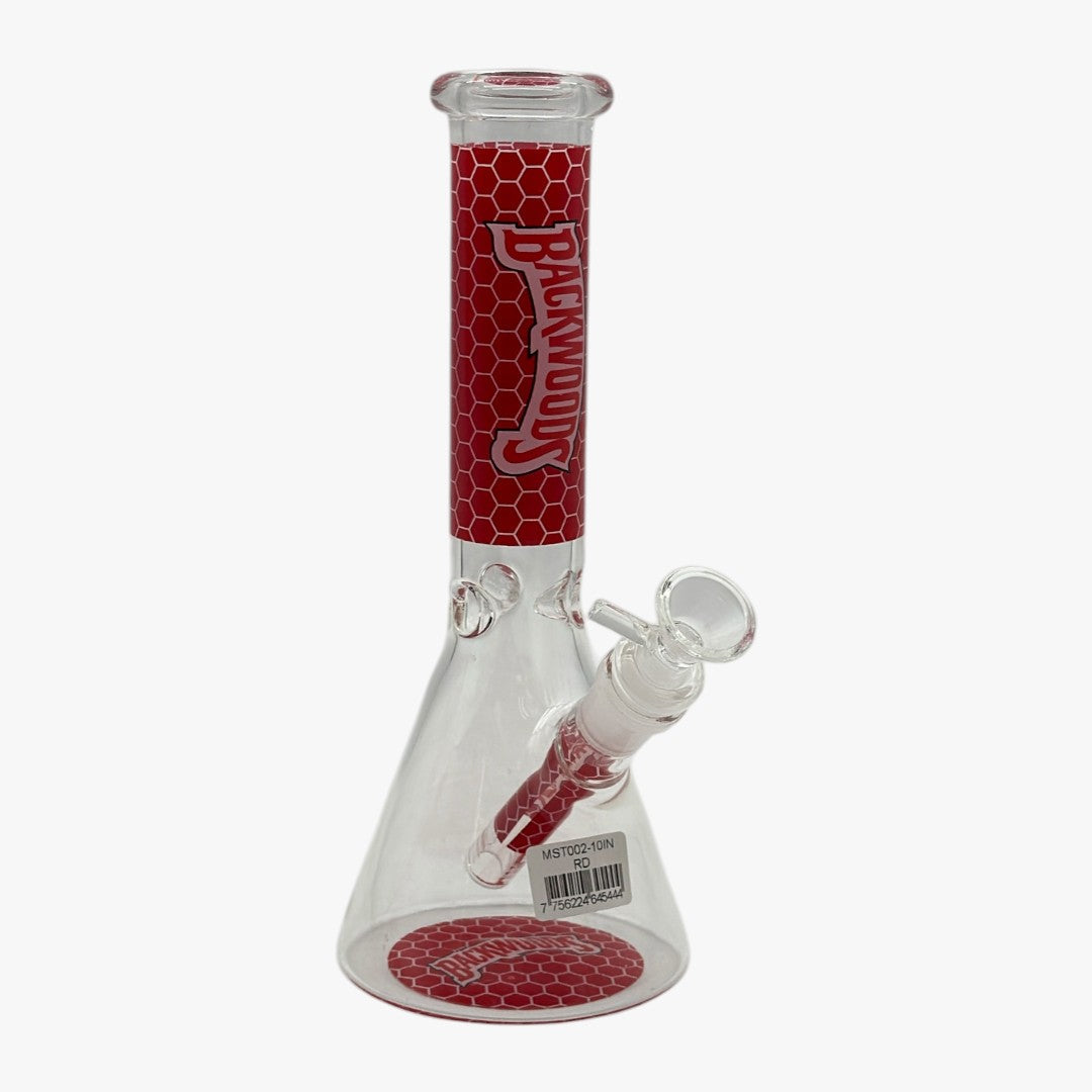 10" HONEYCOMB DECAL GLASS BONG MST002