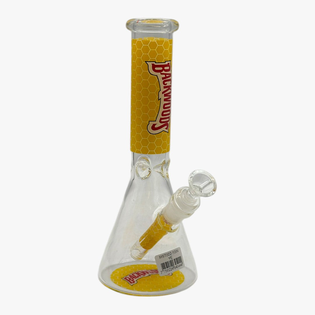 10" HONEYCOMB DECAL GLASS BONG MST002